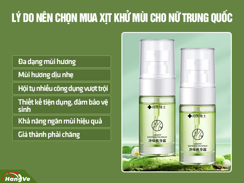 Xịt khử mùi cho nữ Trung Quốc