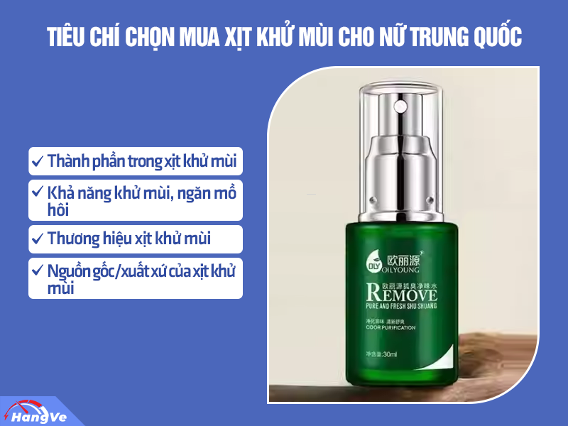 Xịt khử mùi cho nữ Trung Quốc