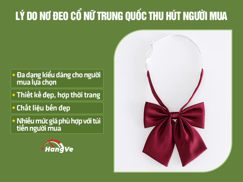 nơ đeo cổ nữ Trung Quốc