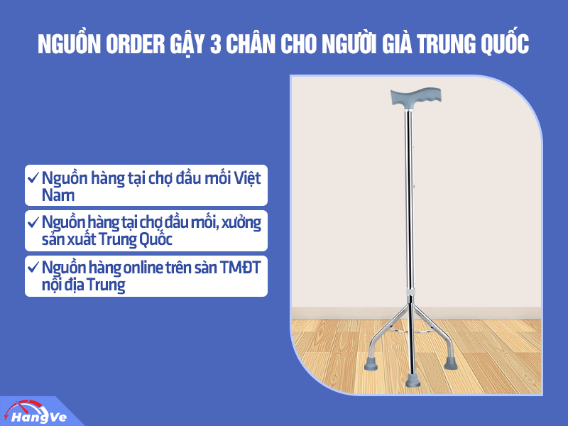 gậy 3 chân cho người già Trung Quốc