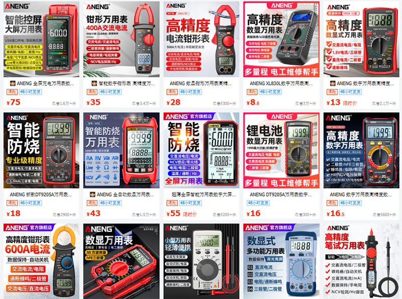 Shop order đồng hồ đo điện Trung Quốc chất lượng trên 1688