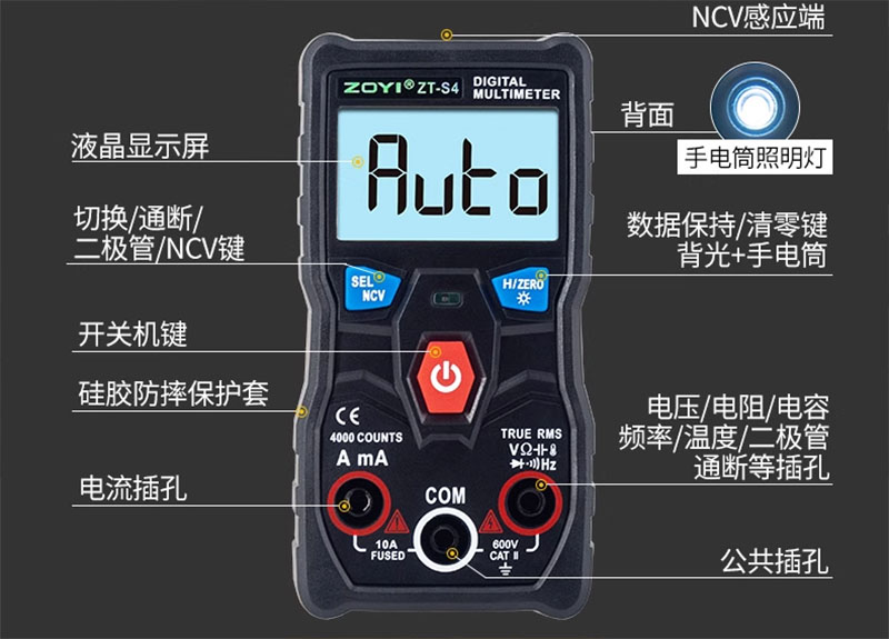 Đồng hồ đo điện Zoyi ZT S4