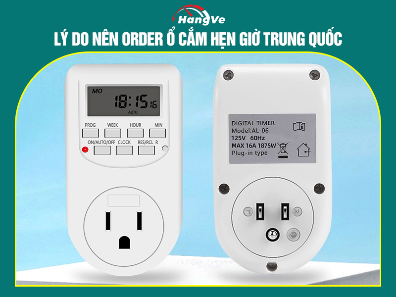 Lý do nên order ổ cắm hẹn giờ Trung Quốc