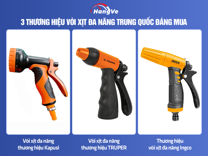 3 thương hiệu vòi xịt đa năng Trung Quốc đáng mua