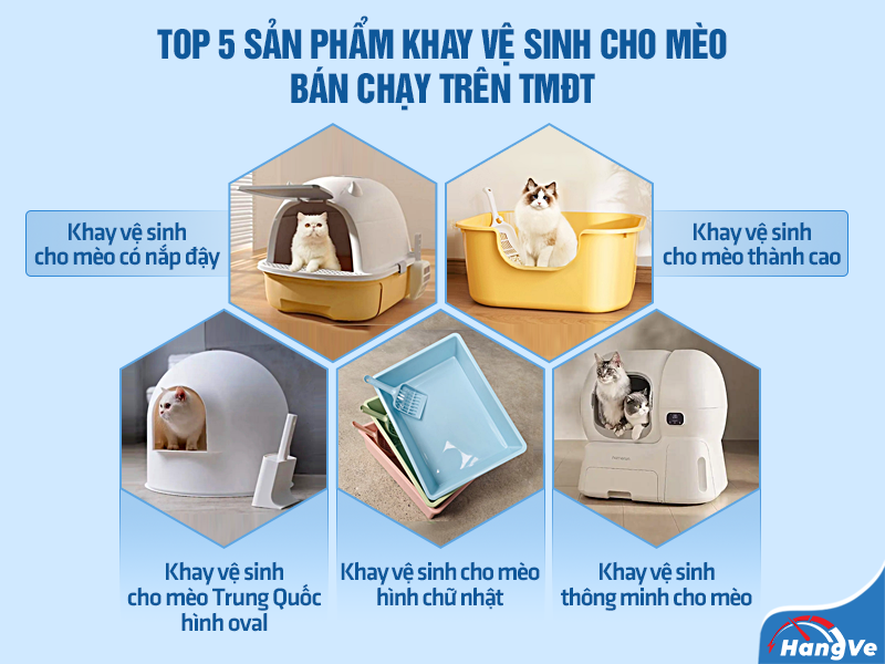 Top 5 sản phẩm khay vệ sinh cho mèo bán chạy trên TMĐT