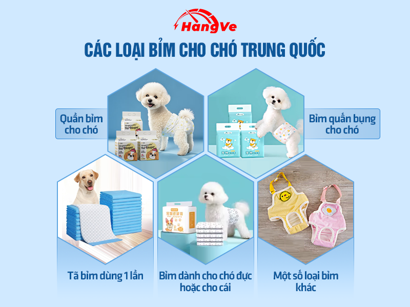 Các loại bỉm cho chó Trung Quốc