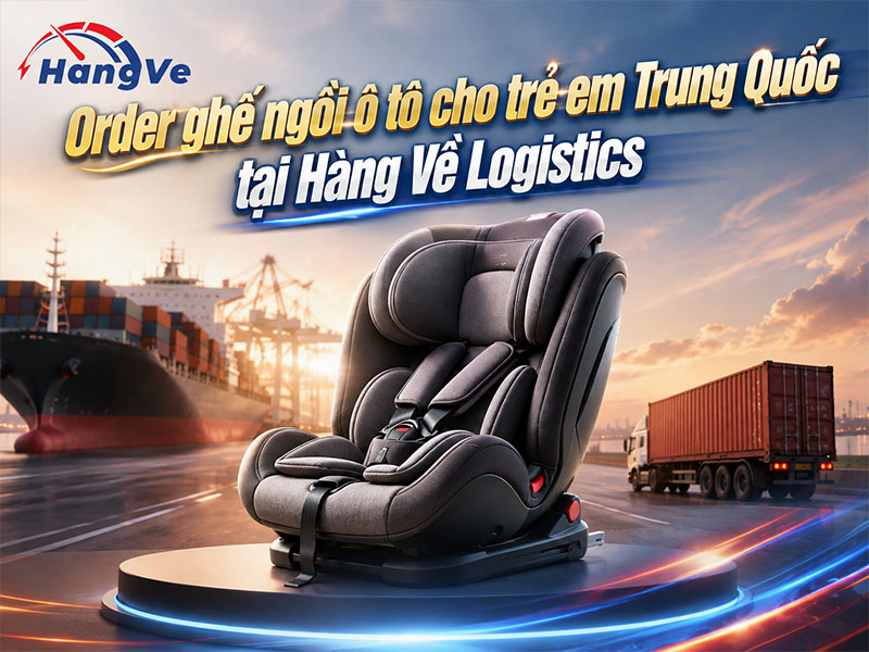 Order ghế ngồi ô tô cho trẻ em Trung Quốc nhanh an toàn tại Hàng Về Logistics