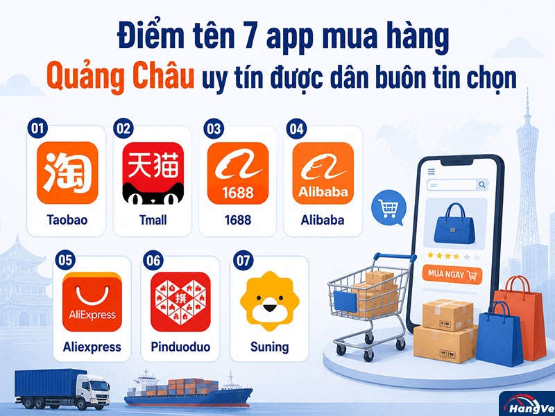 Điểm tên 7 app mua hàng Quảng Châu uy tín được dân buôn tin chọn