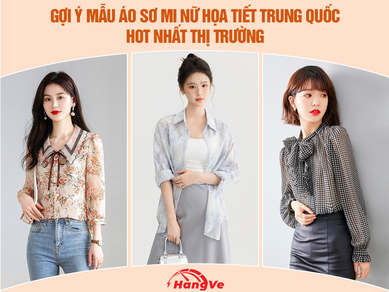 Áo sơ mi nữ họa tiết Trung Quốc