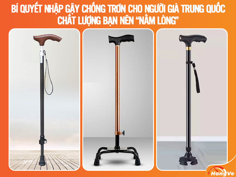 Gậy chống trơn cho người già Trung Quốc